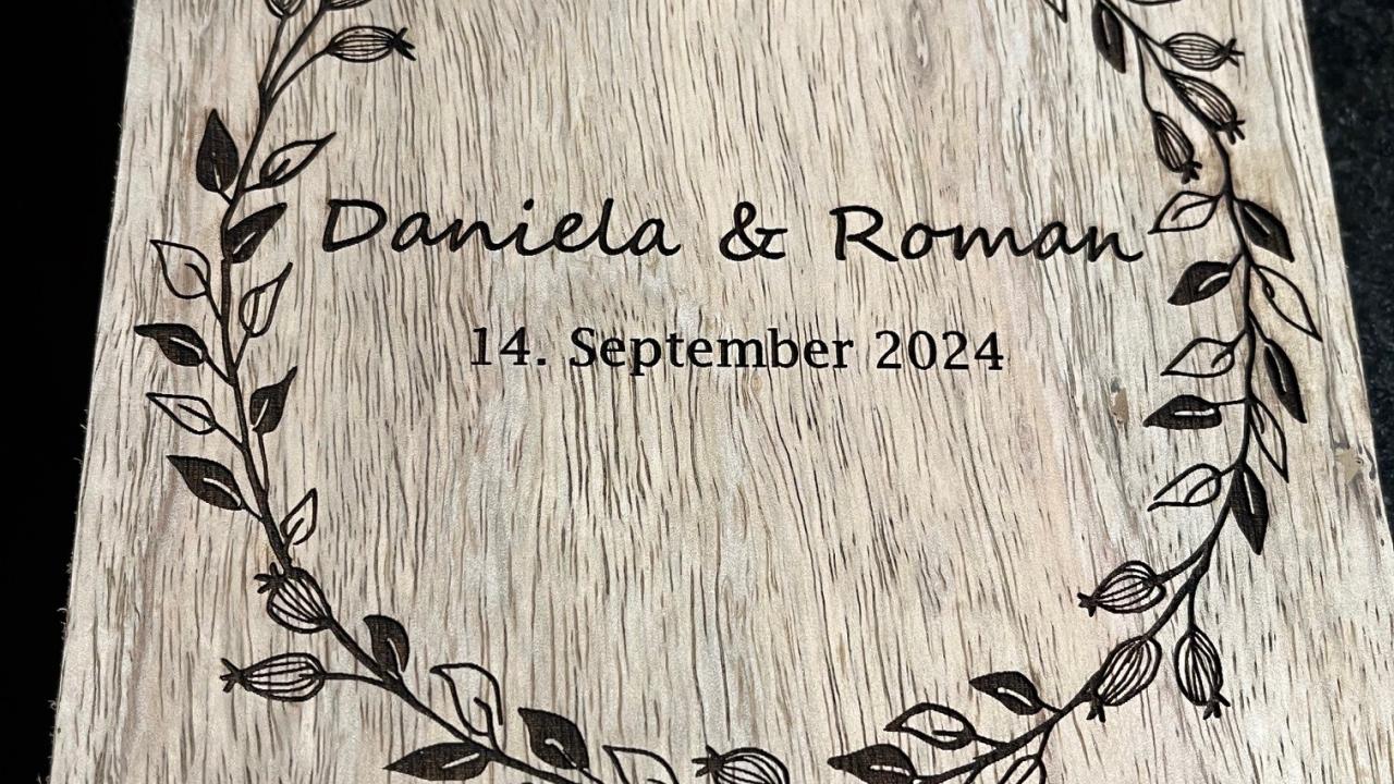 Schneidebrett mit Namen